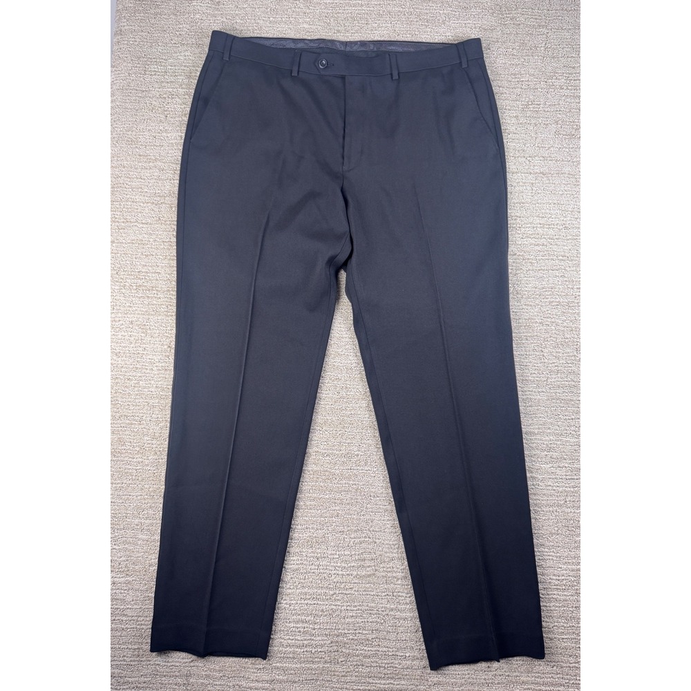 Michael Kors Mens Black Flat Front Dress Pants Slacks 38W x 32L Stretch